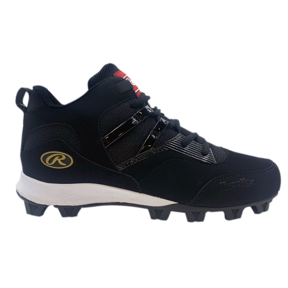 Rawlings Sideline Mid Men's Baseball Cleats - Black/Gold, 10.5